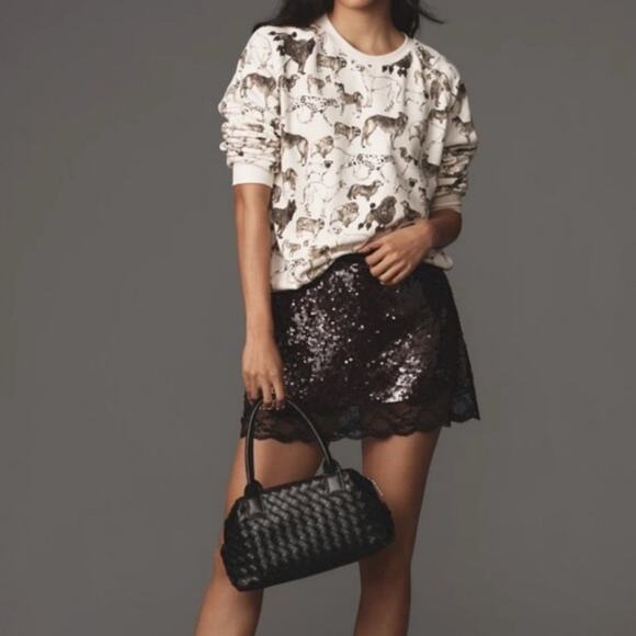 Anthropologie Maeve Dog Printed Sweatshirt Size XS - Picture 1 of 7